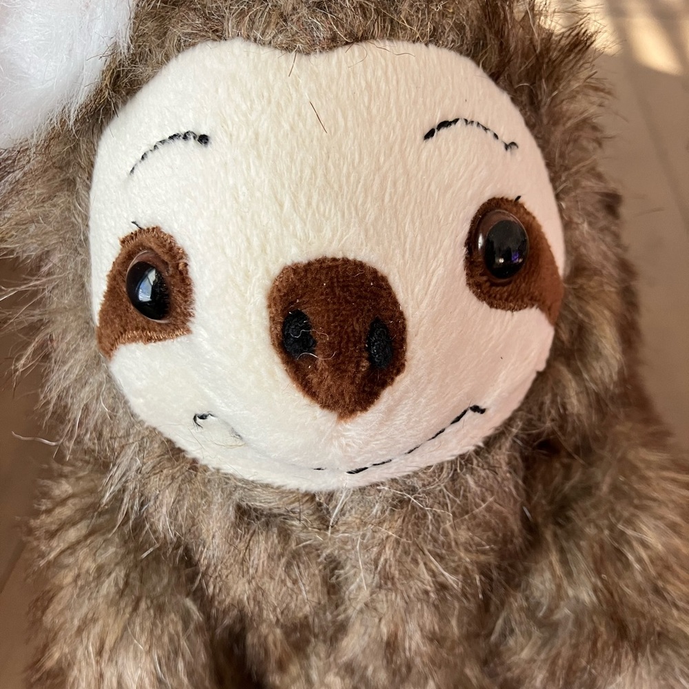 Plush Brown Sitting Christmas Sloth
